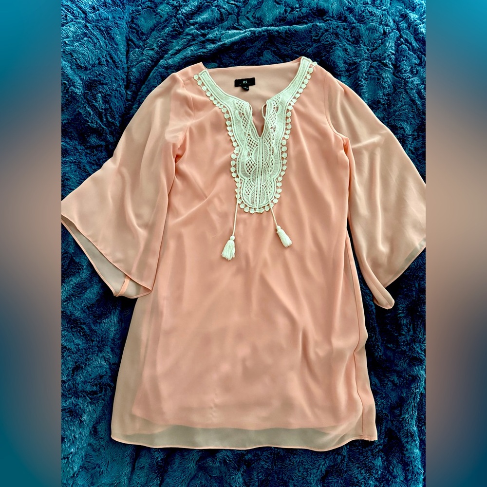 Moroccan coral pink dress